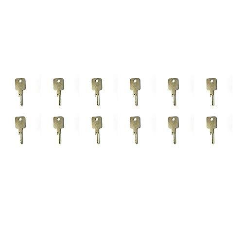 Compatible with (12) D250 Ignition Starter Keys for Case-IH, Bobcat, Ingersol-Rand Equipment