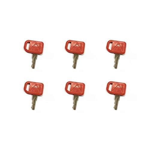 Compatible with (6) Ignition Keys for John Deere Heavy Equipment & Tractors AT195302 AT145929