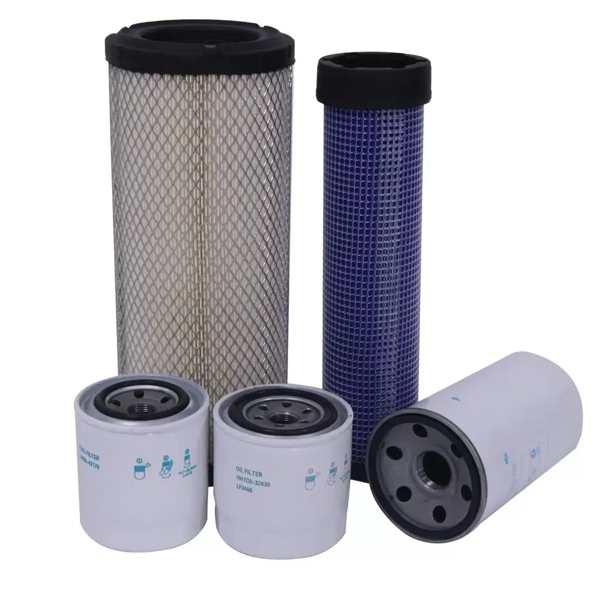 Filter Kit 59800-26110 3A111-19130 HH1C0-32430 HHTA0-37710 1J800-43170 Compatible with Kubota M7060 M6060 Series w/V3307-CR-TE4 Eng