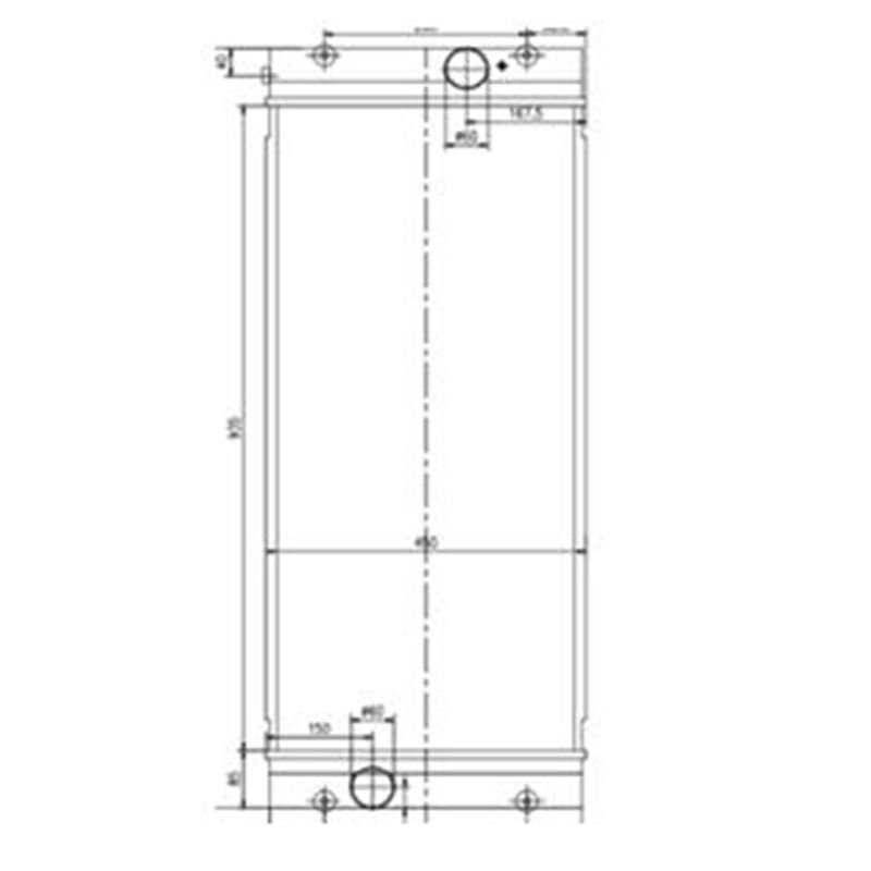 Water Tank Engine Radiator for Hyundai Excavator R1400-9A